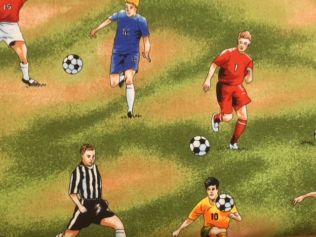 Football Fever 100% Cotton Fabric by the half metre