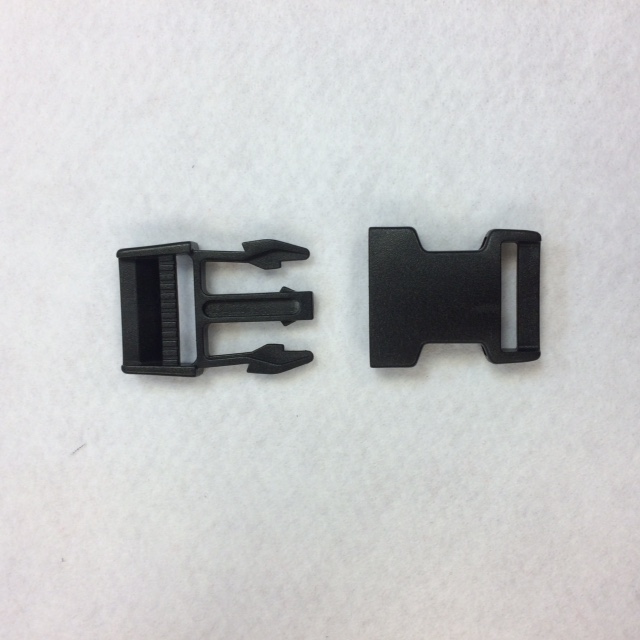 Black Plastic Rucksack Clips 4 sizes Sewcraft