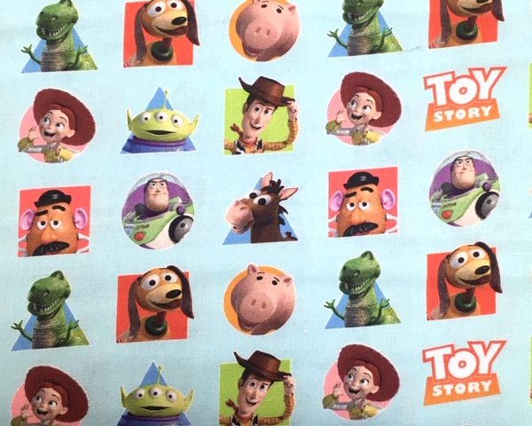 Little Johnny Disney© Toy Story 100% Cotton 60″ wide by the half metre –  Sewcraft