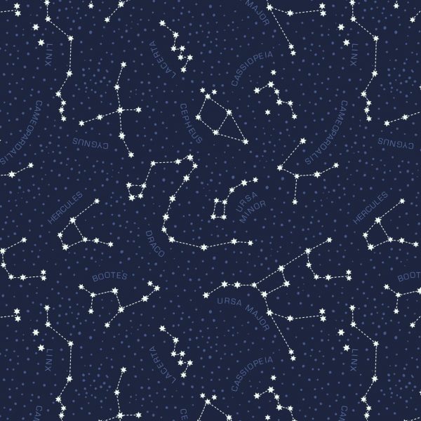 A422.3 Constellations on dark blue