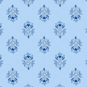 A425.2 Little Bird Roses on china blue