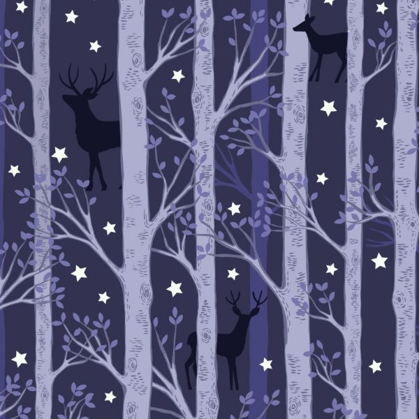 A478.3 Forest deer on midnight blue