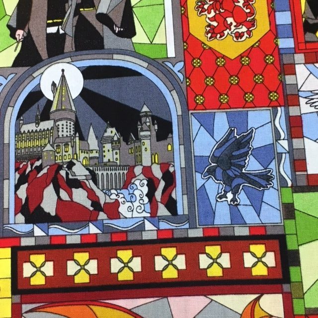 Harry Potter© Stained Glass Window 100 Cotton by the half metre Sewcraft