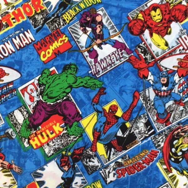 Marvel comic burst cotton fabric fat quarter 21x18 inches