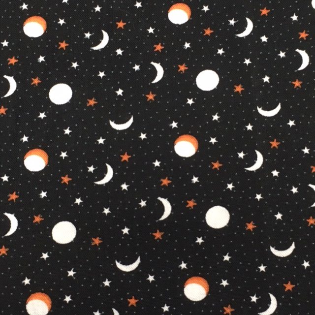 Moda Midnight Magic Moon Phases 100% Cotton by the half metre