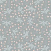 A507.2 Light Grey Floral Fairies with Silver Metallic