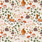 A695.1 Squirrels and Hedgehogs on Cream