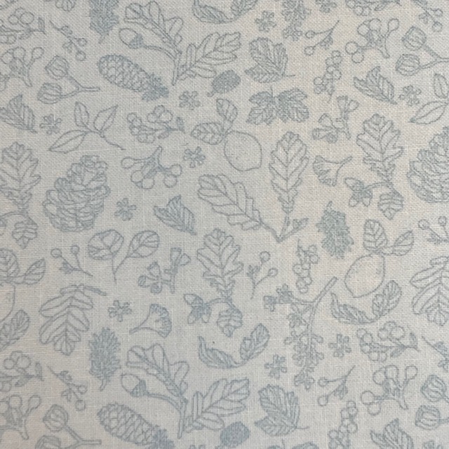 House and Home Foliage on Aqua 100% Cotton by the half metre