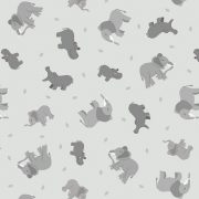 SM56.1 Elephants and Hippos on Light Grey