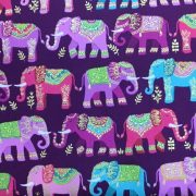 Elephants on lilac