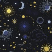 moon sun stars-12INCH.-blackai