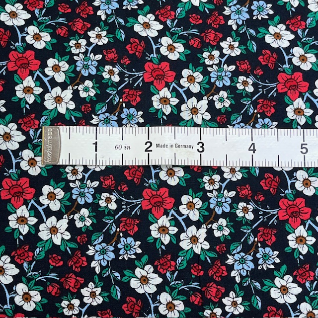 sewcool red, blue and cream flowers