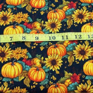 Autumnal Sunflowers and Pumpkins