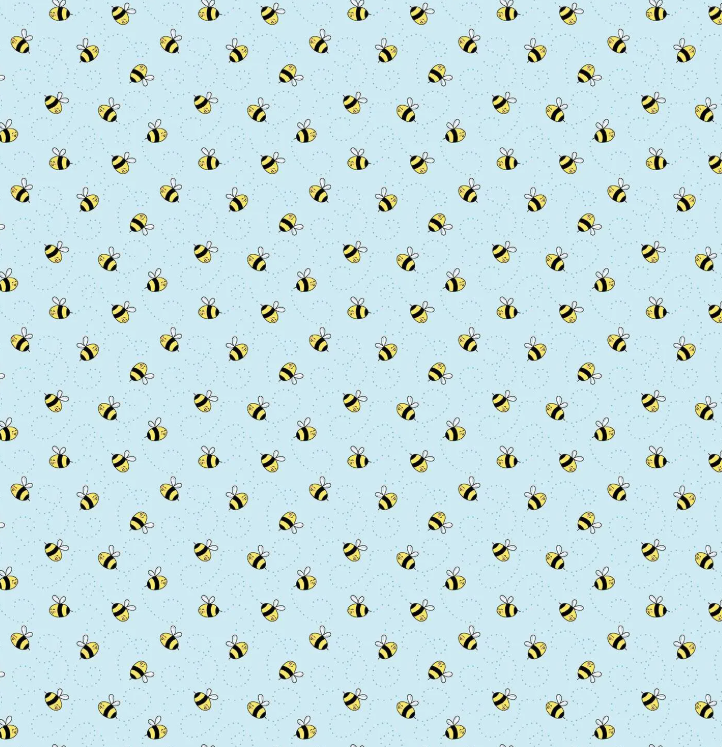 sunny honey bees blue