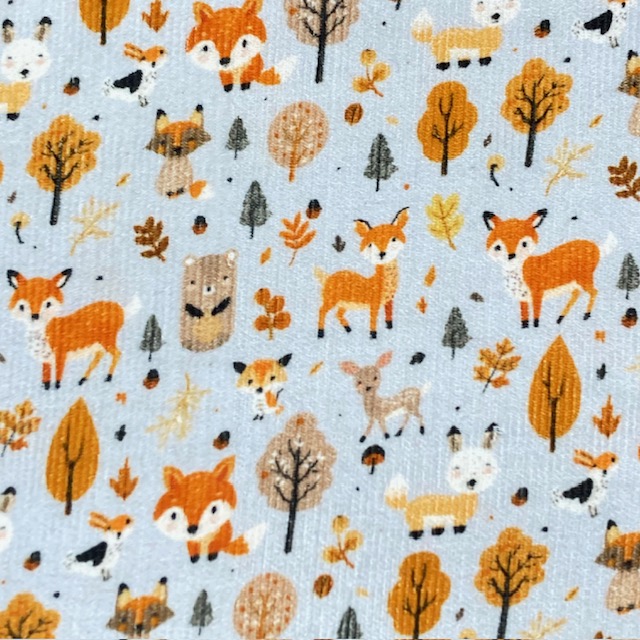 NEEDLE CORD WOODLAND ANIMALS