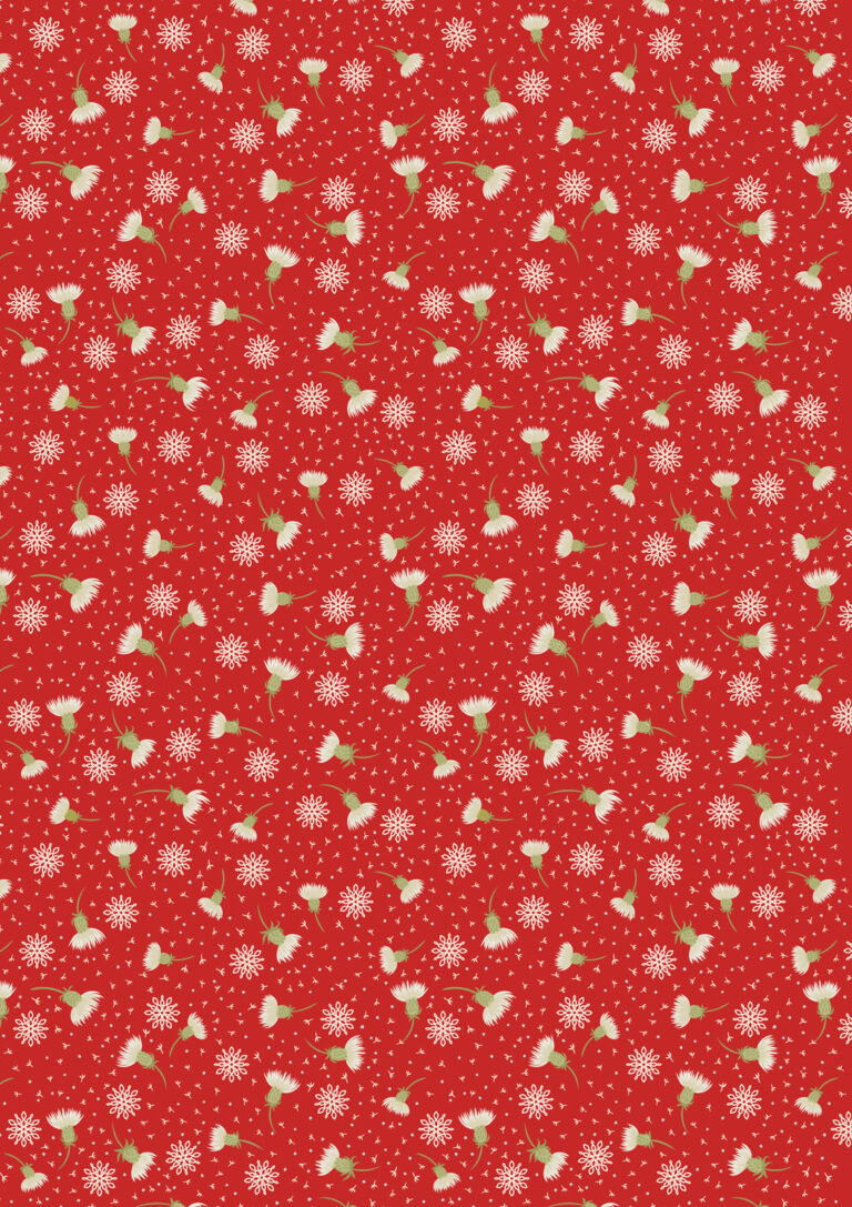 Celtic Thistle-red AND CREAM