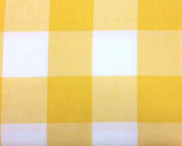 Jumbo-Yellow-Gingham-100-Cotton-fabric-by-the-half-metre-263283009560