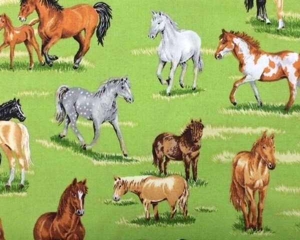 In-the-Country-Horses-100-Cotton-fabric-by-the-half-metre-263310622351