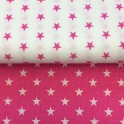 Pink-and-White-Stars-100-Cotton-fabric-by-the-half-metre-263310622371