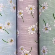 Daisy-Polycotton-Green-Blue-or-Lilac-45-wide-fabric-by-the-half-metre-253222375263