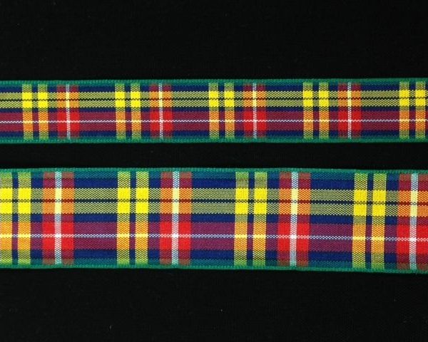 Green-Blue-Yellow-and-Red-Tartan-Ribbon-by-the-metre-263283009593
