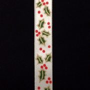 Variation-of-Christmas-Holly-Berry-Satin-Ribbon-Cream-or-Red-by-the-metre-253350291133-3451