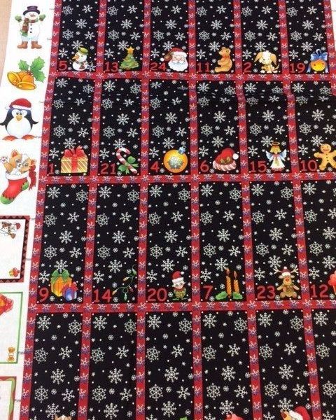 Black-Snowflake-Xmas-Fold-Pocket-Advent-Calendar-100-Cotton-Panel-263319779864-2