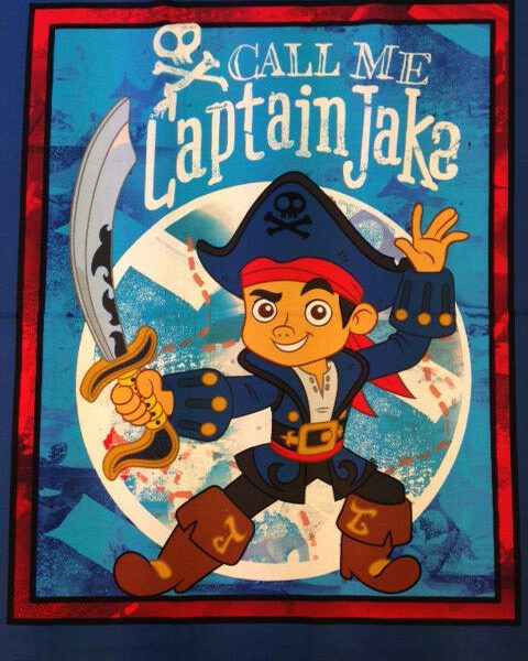 Jake-the-Pirate-100-Cotton-fabric-panel-254054293274