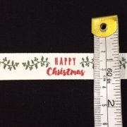 Variation-of-039Happy-Christmas039-Beige-Twill-Ribbon-15-25mm-width-by-the-metre-253350291124-afaa