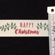 Variation-of-039Happy-Christmas039-Beige-Twill-Ribbon-15-25mm-width-by-the-metre-253350291124-d2ae