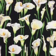 Lilies-on-Black-100-Cotton-by-the-half-metre-263415299275