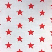 Variation-of-Stars-Red-or-Navy-on-White-Polycotton-by-the-half-metre-263278832085-b353