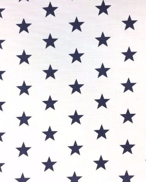 Variation-of-Stars-Red-or-Navy-on-White-Polycotton-by-the-half-metre-263278832085-da13