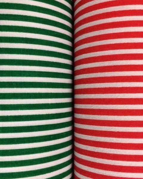 Candy-Stripe-Red-or-Green-Polycotton-by-the-half-metre-263278663966