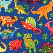 Variation-of-Dinosaur-Dance-Black-or-Blue-100-Cotton-fabric-by-the-half-metre-253246854568-696e