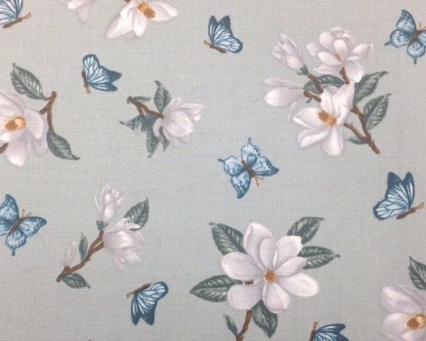 Butterflies-and-Blossoms-100-Cotton-fabric-by-the-half-metre-253233688359